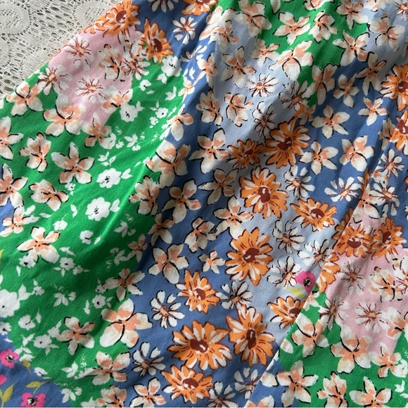 Topshop Austin floral print angel sleeve midi dress size 8 cut out - Picture 13 of 15